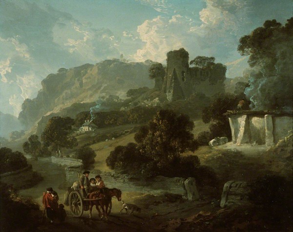 Return from Market, Castell Coch by Julius Caesar Ibbetson